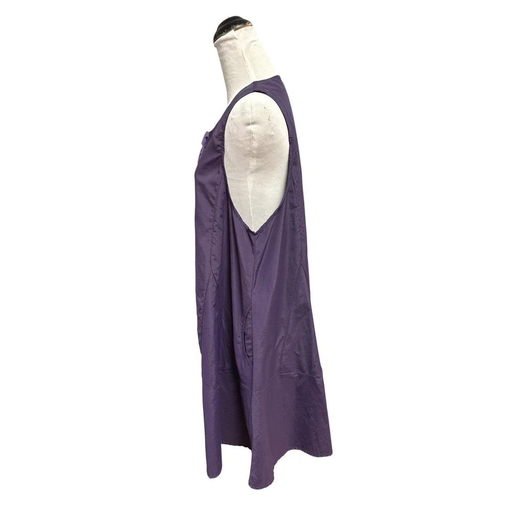 Nana Ro Purple Oversized Zip Front Shift Dress S Made in USA Avant Garde Mini - Picture 5 of 8